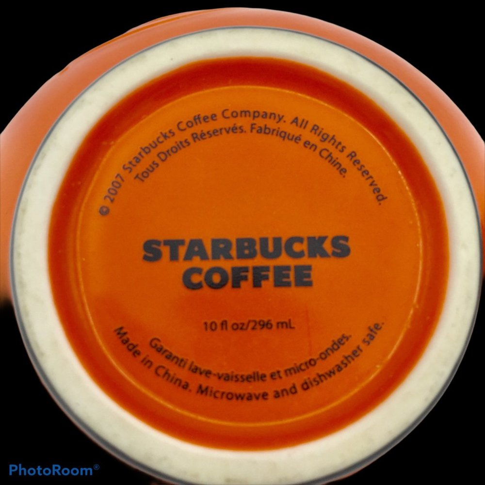 Starbucks 2007 Halloween Jack O Lantern Pumpkin Porcelain Coffee Mug Cup - Picture 8 of 8